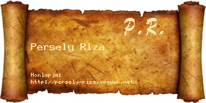 Persely Riza névjegykártya